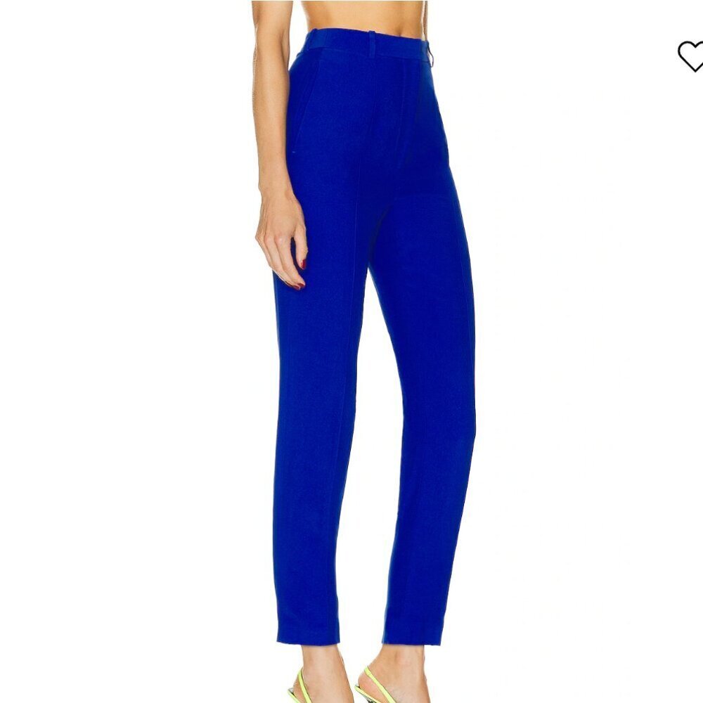 Alexander McQueen High Waisted Cigarette Pant in Ultramarine size 38 / US 2 - Picture 4 of 11